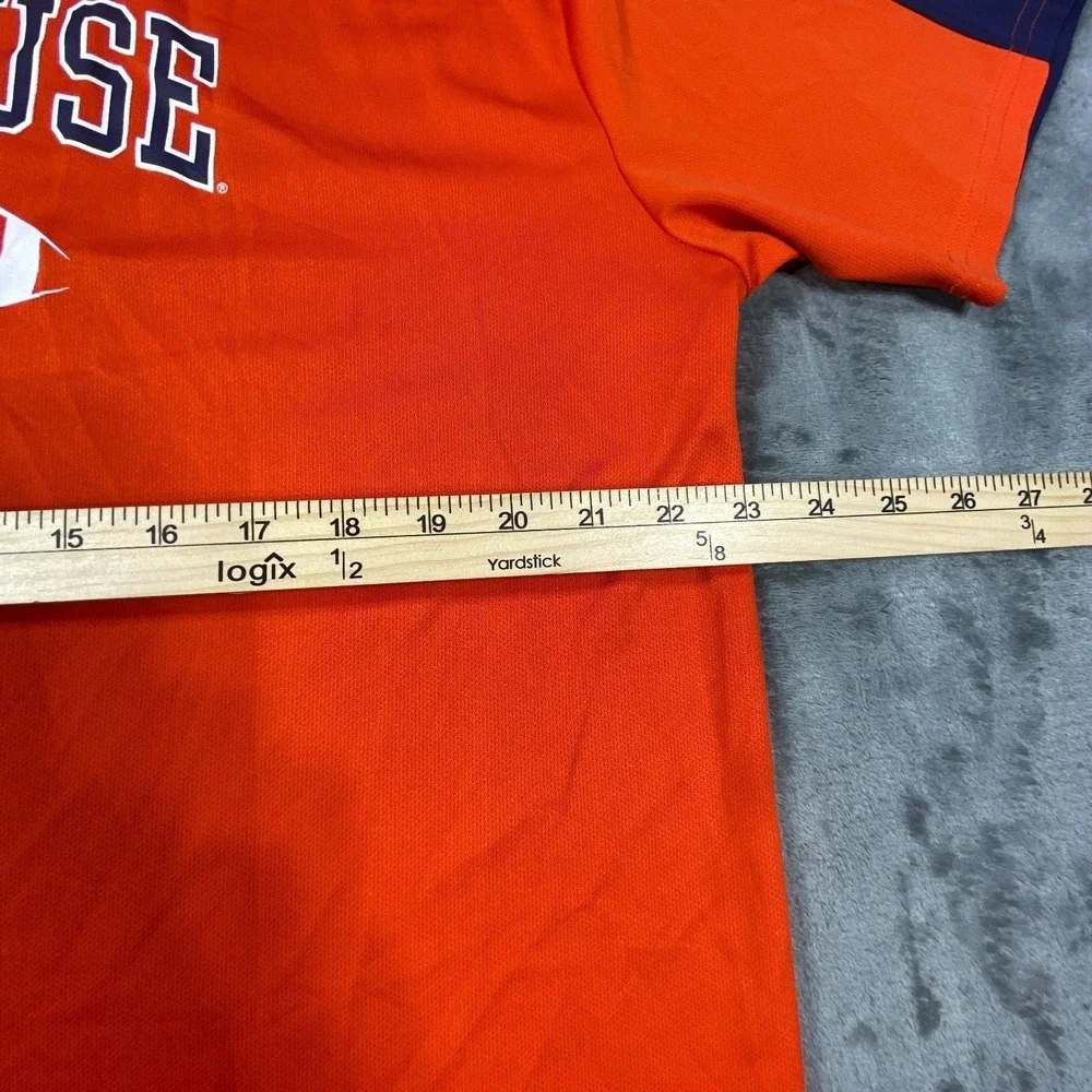 Syracuse Orange Workout Shirt Mens XL Two Tone Short Sleeve Wick Gym Active